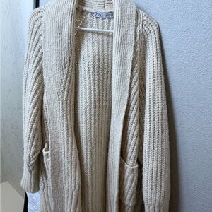 Zara Cream Chunky Knit Cardigan